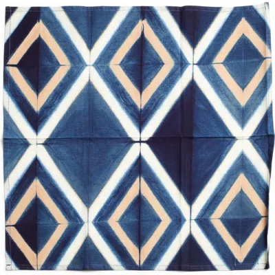 Studio Variously Tisa Indigo Hand Crafted Shibori Print Cotton Table Napkin Set Of 4 In Purple