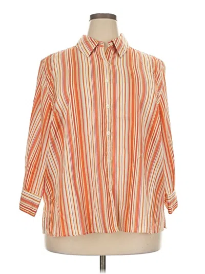Pre-owned Studio Works 3/4 Sleeve Blouse In Orange