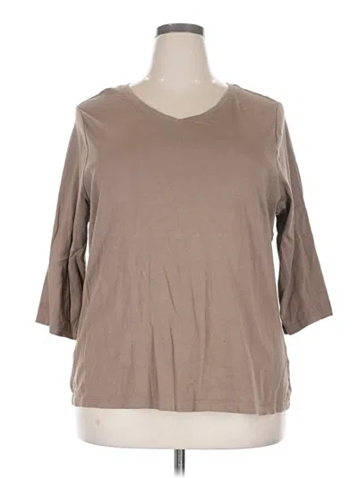 Pre-owned Studio Works 3/4 Sleeve T-shirt In Brown