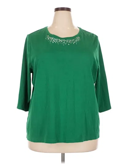 Pre-owned Studio Works 3/4 Sleeve T-shirt In Green