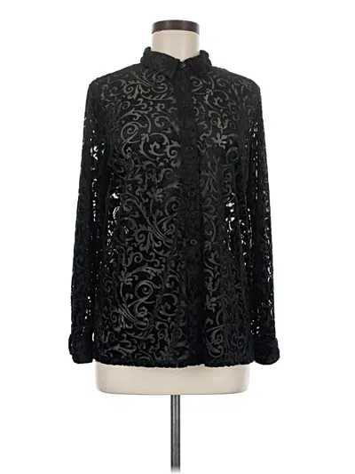 Pre-owned Studio Works Long Sleeve Blouse In Black