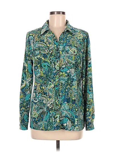 Pre-owned Studio Works Long Sleeve Blouse In Blue