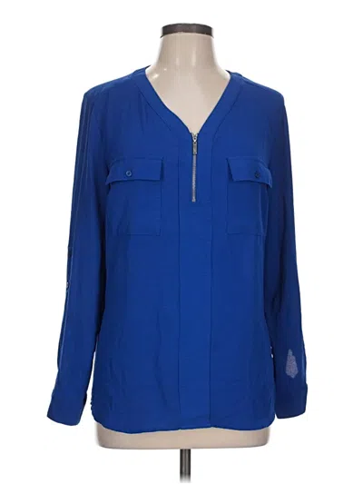 Pre-owned Studio Works Long Sleeve Blouse In Blue