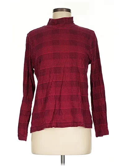 Pre-owned Studio Works Long Sleeve Blouse In Burgundy