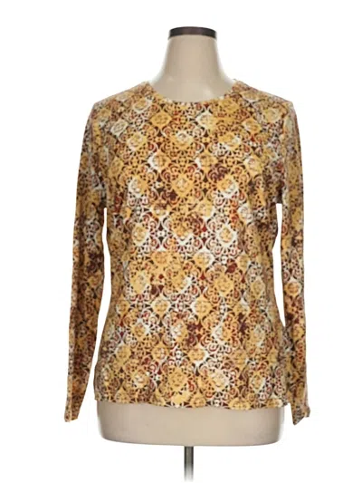 Pre-owned Studio Works Long Sleeve Blouse In Gold