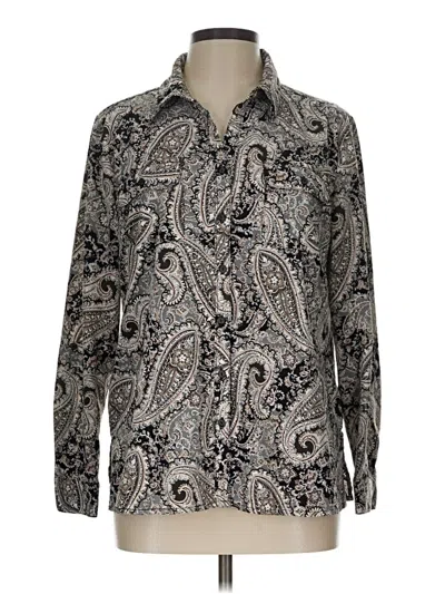Pre-owned Studio Works Long Sleeve Blouse In Silver