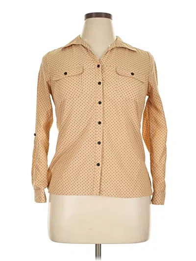 Pre-owned Studio Works Long Sleeve Blouse In Tan