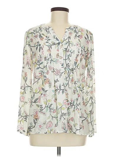 Pre-owned Studio Works Long Sleeve Blouse In White