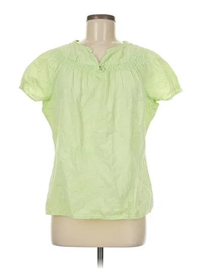 Pre-owned Studio Works Short Sleeve Blouse In Green