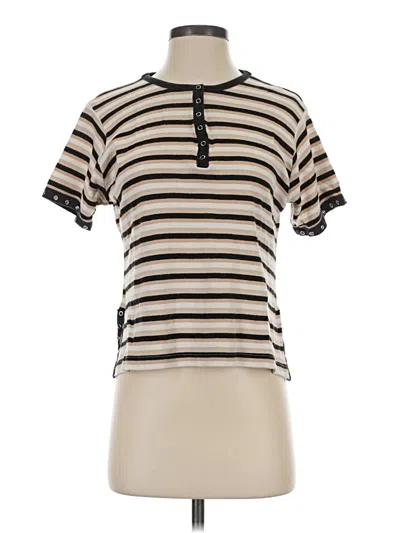 Pre-owned Studio Works Short Sleeve Turtleneck In Tan
