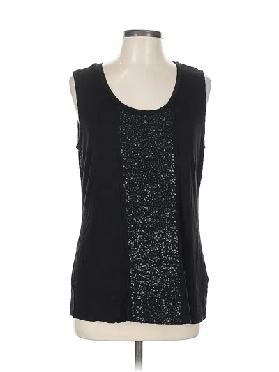 Pre-owned Studio Works Sleeveless Top Black Scoop Neck Tops