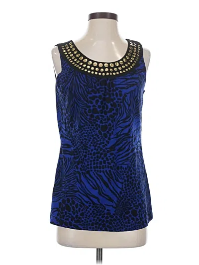 Pre-owned Studio Works Sleeveless Top Blue Scoop Neck Tops