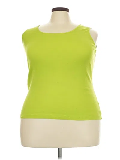 Pre-owned Studio Works Sleeveless Top Green Boatneck Tops
