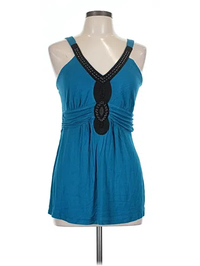 Pre-owned Studio Y Sleeveless Blouse In Teal