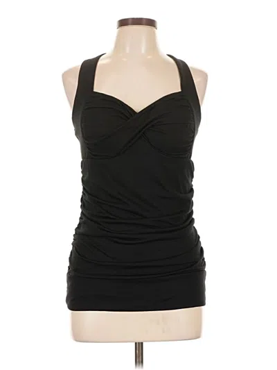 Pre-owned Studio Y Sleeveless Top Black Halter Neckline Tops