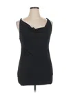 Studio Y Sleeveless Top Black One Shoulder Neckline Tops In Black