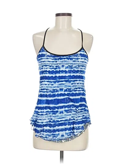Pre-owned Studio Y Sleeveless Top Blue Halter Neckline Tops