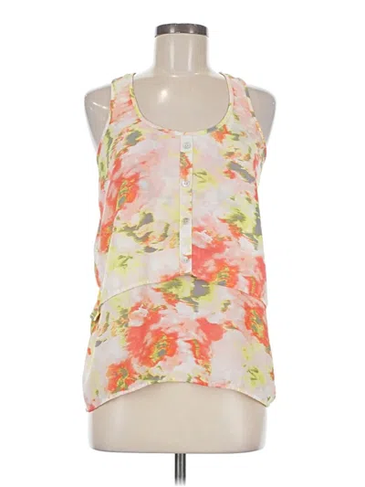 Pre-owned Studio Y Tank Top Orange Halter Neckline Tops