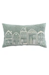 Studiochic Holiday Village Decorative Decorative Throw Pillow In Green