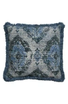 Studiochic Toscana Jacquard Square Accent Pillow In Blue