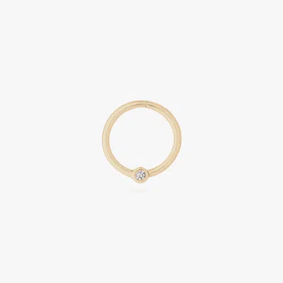 Studs 10mm 14k Bezel Clicker In Gold/clear