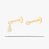 Studs 14k Bezel Set In Gold