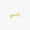 Studs 14k Pear Flatback In Green
