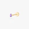Studs 14k Pear Flatback In Purple
