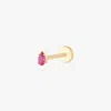 Studs 14k Pear Flatback In Red