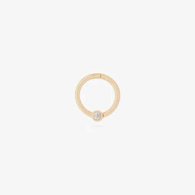 Studs 8mm 14k Bezel Clicker In Gold/clear