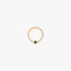 Studs 8mm 14k Bezel Clicker In Gold/green