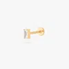 Studs Baguette Flatback Stud In Gold/clear