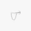 Studs Bar Chain Flatback Stud In Silver
