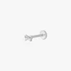 Studs Bow Flatback Stud In Silver