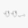 Studs Bow Starter Set In Silver