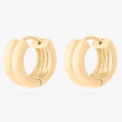 Studs Chunky Ridge Hoop In Gold