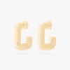 Studs Chunky Square Hoop In Gold
