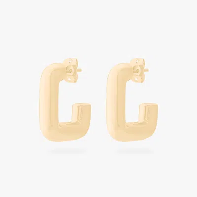 Studs Chunky Square Hoop In Gold