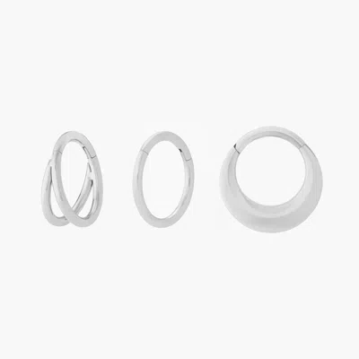 Studs Core Clicker Set In Silver