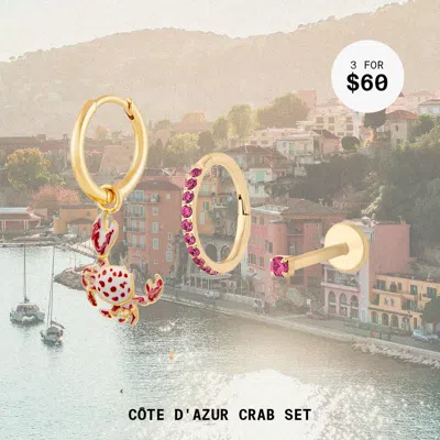 Studs Côte D'azur Crab Set In Gold