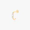 Studs Cz Accent Flatback Huggie