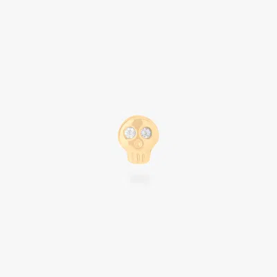 Studs Cz Skull Stud In Gold/clear