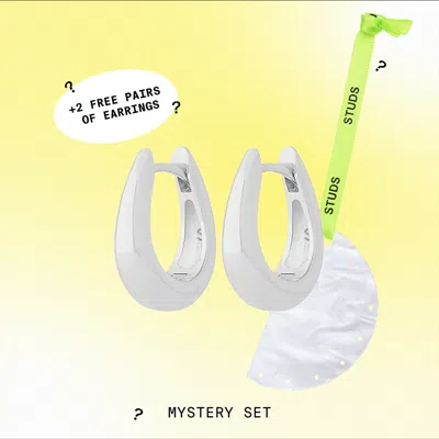 Studs Everyday Huggies Mystery Set In Silver