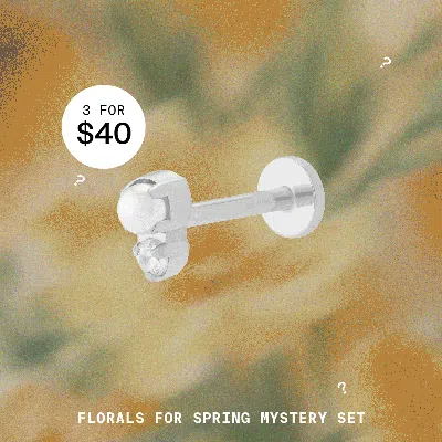 Studs Florals For Spring Mystery Set In Silver