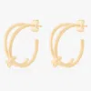 Studs Knot Hoop In Gold