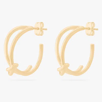 Studs Knot Hoop In Gold