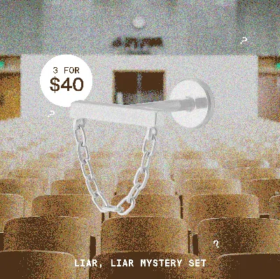 Studs Liar, Liar Mystery Set In Silver