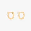 Studs Micro Duo Cz Huggie In Gold/clear