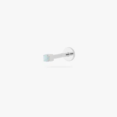 Studs Opal Flatback Stud In Silver/opal