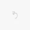 Studs Open Cz Huggie 5mm In Silver/clear